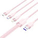 USB 2.0 A to 3-in-1 6A cable Vention CTRPG 1.5M (pink) - USB cables<<<Cables<<<IT Accessories<<<InnproXML