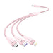 USB 2.0 A to 3-in-1 6A cable Vention CTRPG 1.5M (pink) - USB cables<<<Cables<<<IT Accessories<<<InnproXML