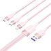 USB 2.0 A to 3-in-1 6A cable Vention CTRPG 1.5M (pink) - USB cables<<<Cables<<<IT Accessories<<<InnproXML