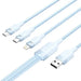 USB 2.0 A to 3in1 3A cable Vention CTPLG 1.5M (blue) - USB cables<<<Cables<<<IT Accessories<<<InnproXML