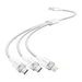 USB 2.0 A to 3in1 3A cable Vention CTPWG 1.5M (white) - USB cables<<<Cables<<<IT Accessories<<<InnproXML