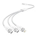 USB 2.0 A to 3in1 3A cable Vention CTPWG 1.5M (white) - USB cables<<<Cables<<<IT Accessories<<<InnproXML