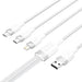USB 2.0 A to 3in1 3A cable Vention CTPWG 1.5M (white) - USB cables<<<Cables<<<IT Accessories<<<InnproXML