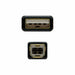 USB 2.0 A to USB B Cable NANOCABLE 10.01.1203 Black 3 m (1 Unit) - Компютър Кабели и адаптери<<<Компютри|