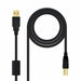 USB 2.0 A to USB B Cable NANOCABLE 10.01.1203 Black 3 m (1 Unit) - Компютър Кабели и адаптери<<<Компютри|
