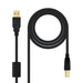 USB 2.0 A to USB B Cable NANOCABLE 10.01.1205 Black 5 m - Компютър Кабели и адаптери<<<Компютри|