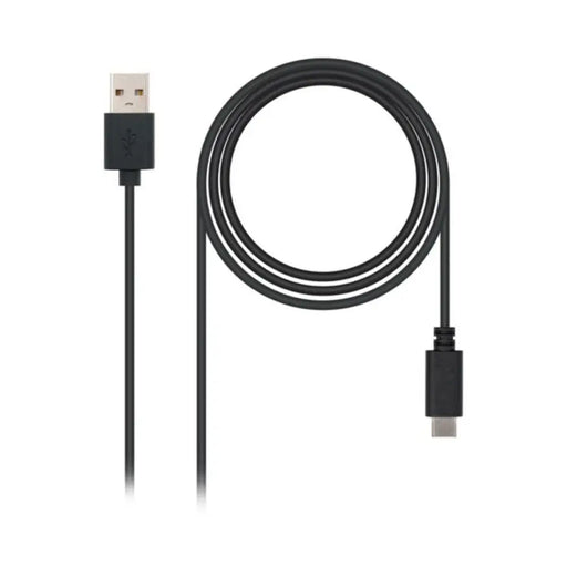 USB A to USB C Cable NANOCABLE 10.01.210 Black - Компютър Кабели и адаптери<<<Компютри| Електроника<<<BigBuy&&&USB