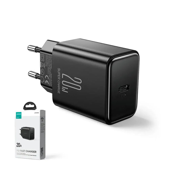 USB C 20W PD Joyroom JR-TCF06 charger - black - Cell phone USB charger<<<HurtelXML