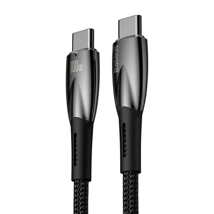 USB-C cable for USB-C Baseus Glimmer Series 100W 2m (Black) - USB-C to USB-C<<<USB cables<<<GSM
