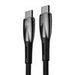 USB-C cable for USB-C Baseus Glimmer Series 100W 2m (Black) - USB-C to USB-C<<<USB cables<<<GSM