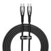 USB-C cable for USB-C Baseus Glimmer Series 100W 2m (Black) - USB-C to USB-C<<<USB cables<<<GSM