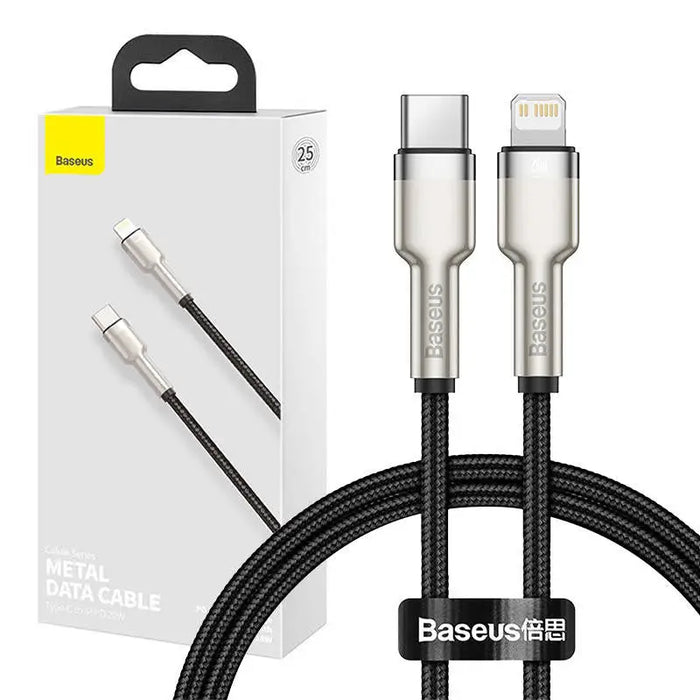 USB-C cable for Lightning Baseus Cafule PD 20W 0,25m (black) - USB-C to Lightning<<<USB cables<<<GSM