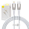 USB-C cable for Lightning Baseus Glimmer Series 20W 1m (White) - USB-C to Lightning<<<USB cables<<<GSM
