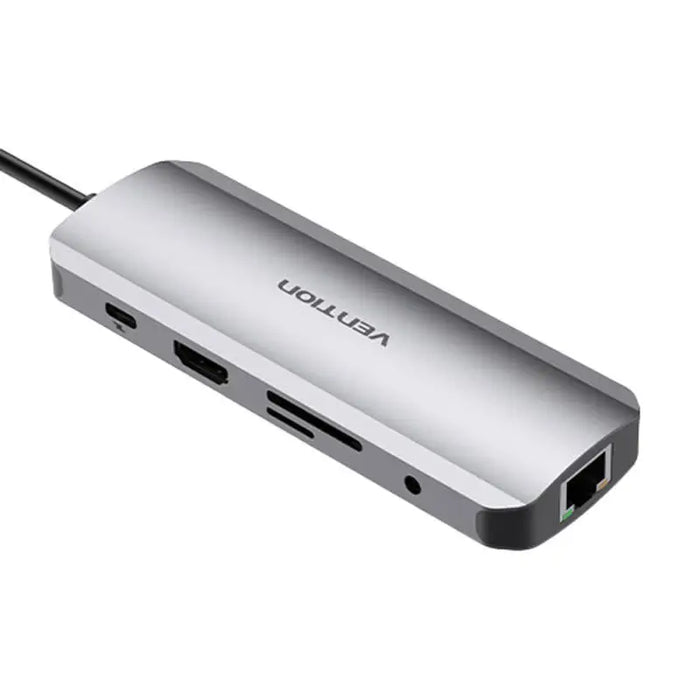 USB-C Docking Station to HDMI USB-C 2x USB3.0 RJ45 SD TF TRRS 3.5mm PD 0.15m Vention TOMHB (gray) - Docking