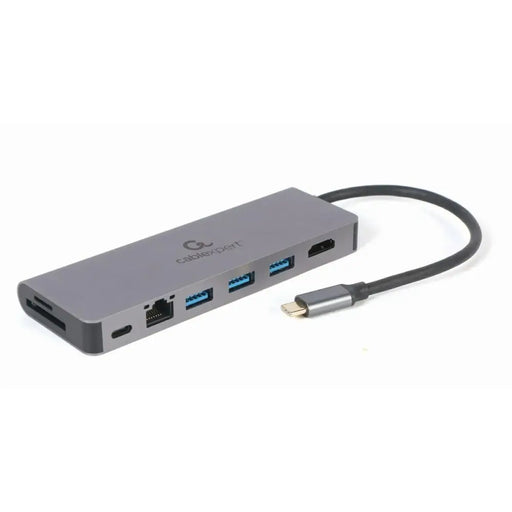 USB-C Hub GEMBIRD A-CM-COMBO5-05 5-in-1 Silver 100 W - HUB USB<<<Компютър Мрежи и компоненти<<<Компютри|