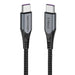 USB-C to USB-C 100W Vention TAHHF 5A 1m USB 3.1 Gen2 4k cable (gray) - USB-C to USB-C<<<USB cables<<<GSM