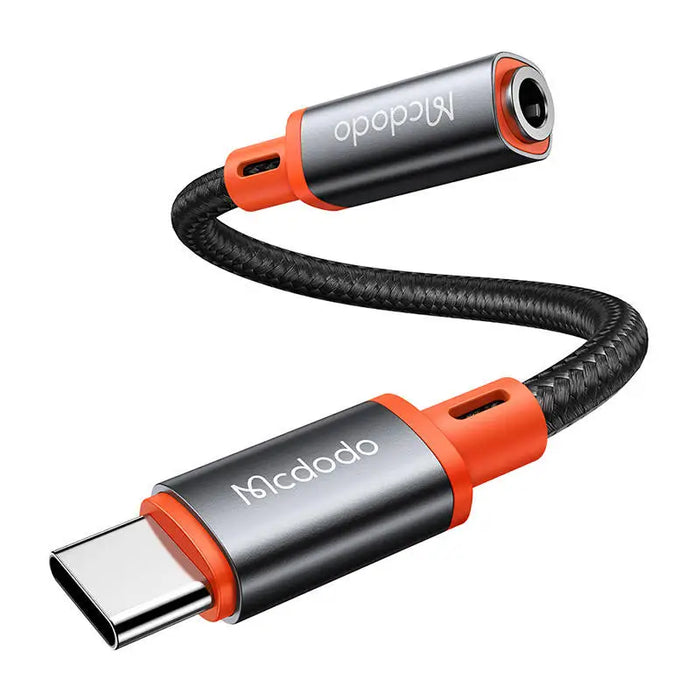 USB-C to AUX mini jack 3.5mm audio adapter Mcdodo CA-7561 DAC 0.11m (black) - Audio cables<<<Audio<<<InnproXML