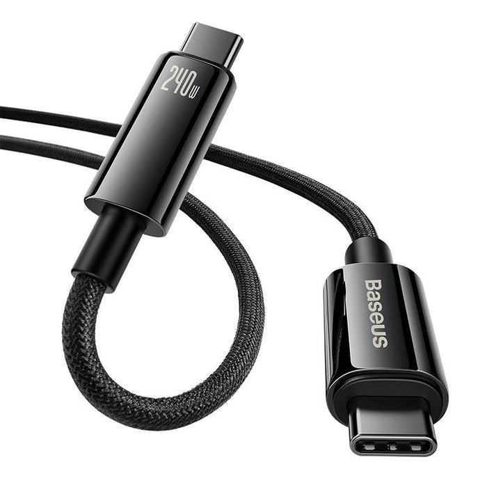 USB-C to USB-C cable Baseus Tungsten Gold 240W 1m (black) - USB-C to USB-C<<<USB cables<<<GSM