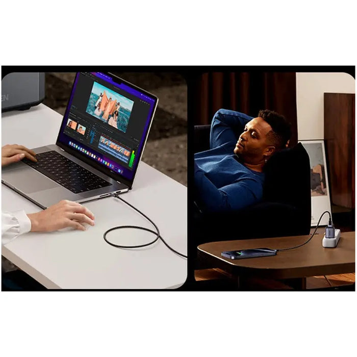 USB-C TO USB-C DATA AND CHARGING CABLE 240W PD 3.1 – 2m (LP513) UGREEN - GRAY - Кабели за мобилни