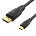 USB-C to DisplayPort 1.4 Cable Vention CGYBG 1,5m 8K 60Hz/4K 120Hz (black) - Video cables<<<Cables<<<IT