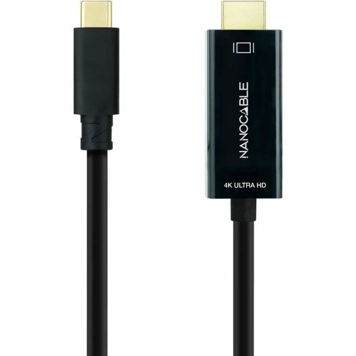 USB-C to HDMI Cable NANOCABLE 10.15.5105 5 m Black - Адаптери<<<Компютър Кабели и адаптери<<<Компютри|