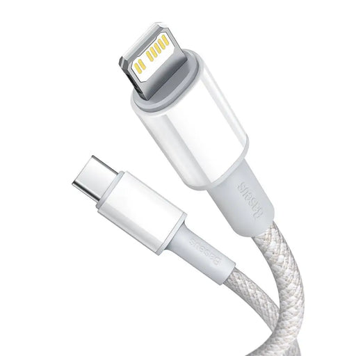 USB-C to Lightning Baseus High Density Braided Cable 20W PD 2m (white) - USB-C to Lightning<<<USB cables<<<GSM