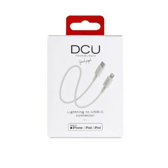 USB-C to Lightning Cable iPhone DCU 1 White 1 m - Електроника Телефони и таблети<<<Компютри| Електроника<<<BigBuy&&&USB
