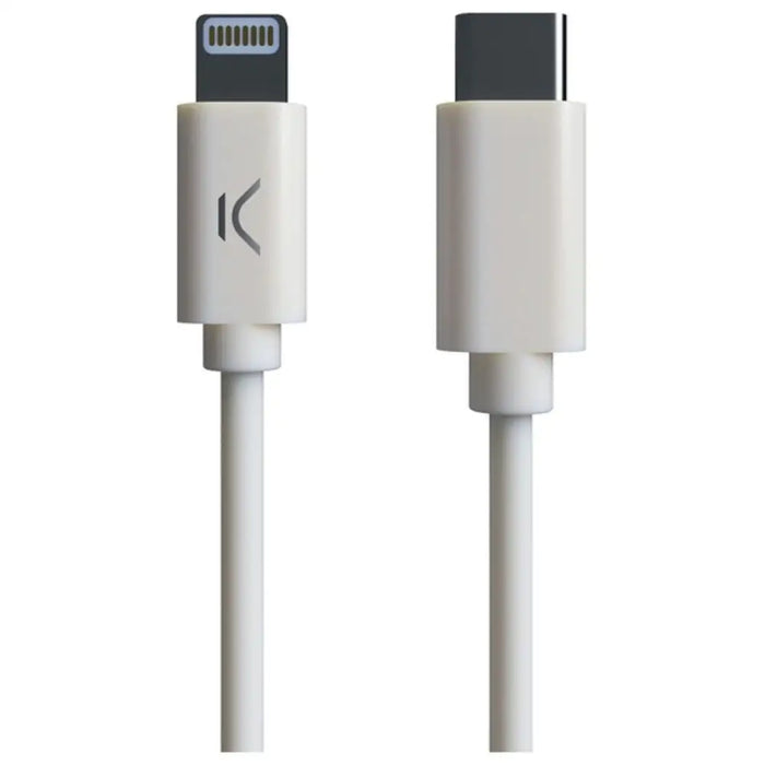 USB-C to Lightning Cable KSIX MFI (1 m) White - Електроника Телефони и таблети<<<Компютри| Електроника<<<BigBuy&&&USB
