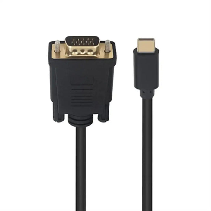 USB-C to VGA Adapter Ewent EC1052 Black 1,8 m - Компютър Кабели и адаптери<<<Компютри|