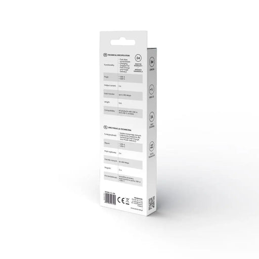 USB cable 2 m USB 2.0 USB A - USB C White SAVIO CL-168 - USB cablesAKG-KAB<<<GSM accessoriesAKG<<<ActionPL