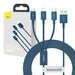 USB cable 3in1 Baseus Superior Series USB to micro USB / USB-C / Lightning 3.5A 1.5m (blue) - Combo Cables<<<USB