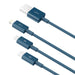 USB cable 3in1 Baseus Superior Series USB to micro USB / USB-C / Lightning 3.5A 1.5m (blue) - Combo Cables<<<USB