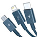 USB cable 3in1 Baseus Superior Series USB to micro USB / USB-C / Lightning 3.5A 1.5m (blue) - Combo Cables<<<USB