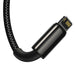 USB cable 3in1 Baseus Tungsten Gold USB to micro USB / USB-C / Lightning 3.5A 1.5m (black) - Combo Cables<<<USB
