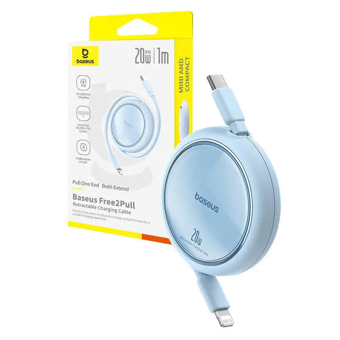 USB Cable Baseus Free2Pull USB-C to iP 20W 1m (blue) - USB to Lightning<<<USB cables<<<GSM