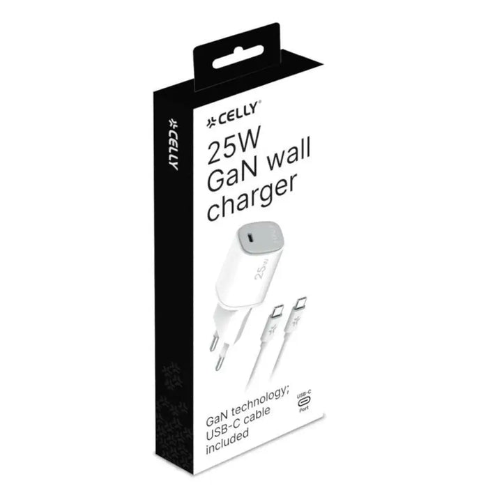 USB Cable Celly UPTC1USBC25WCTC White - Електроника Телефони и таблети<<<Компютри| Електроника<<<BigBuy&&&USB зарядни и
