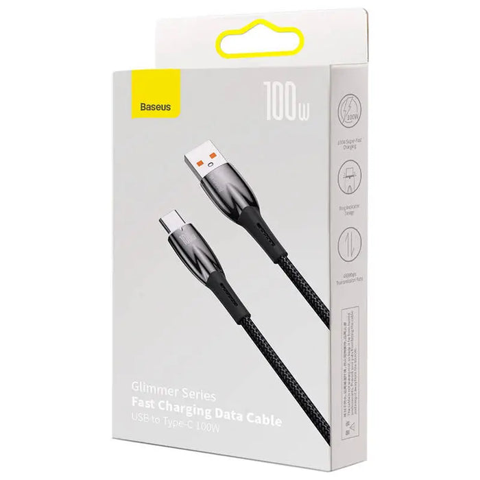 USB cable for USB-C Baseus Glimmer Series 100W 1m (Black) - USB to USB-C<<<USB cables<<<GSM