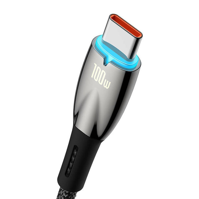 USB cable for USB-C Baseus Glimmer Series 100W 2m (Black) - USB to USB-C<<<USB cables<<<GSM