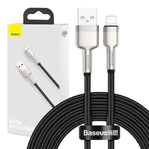 USB cable for Lightning Baseus Cafule 2.4A 2m (black) - USB to Lightning<<<USB cables<<<GSM Accessories<<<InnproXML