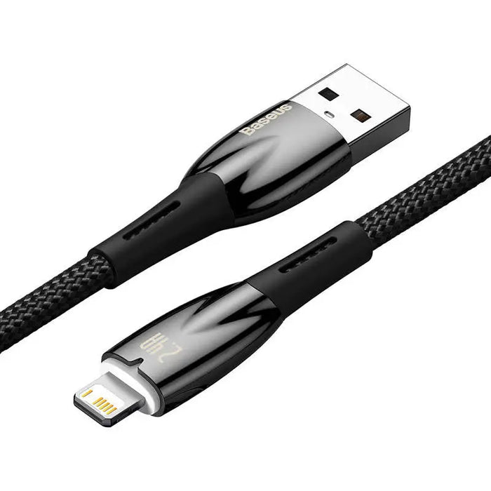 USB cable for Lightning Baseus Glimmer Series 2.4A 1m (Black) - USB to Lightning<<<USB cables<<<GSM