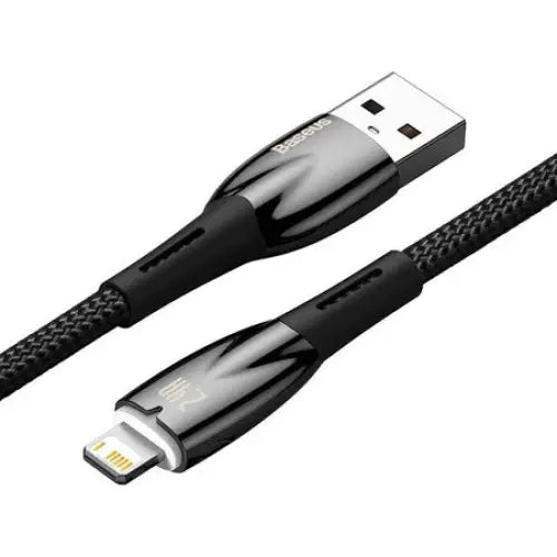 USB cable for Lightning Baseus Glimmer Series 2.4A 1m (Black) - USB to Lightning<<<USB cables<<<GSM