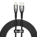 USB cable for Lightning Baseus Glimmer Series 2.4A 2m (Black) - USB to Lightning<<<USB cables<<<GSM