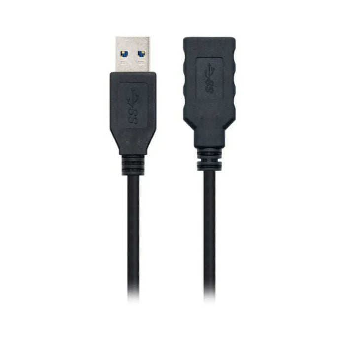 USB Cable NANOCABLE 10.01.090 Black - Компютър Кабели и адаптери<<<Компютри| Електроника<<<BigBuy&&&USB