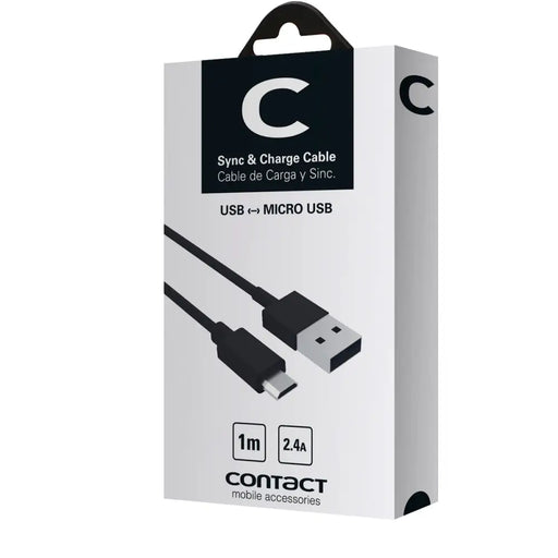 USB Cable to Micro USB Contact 1 m Black - Електроника Телефони и таблети<<<Компютри| Електроника<<<BigBuy&&&USB