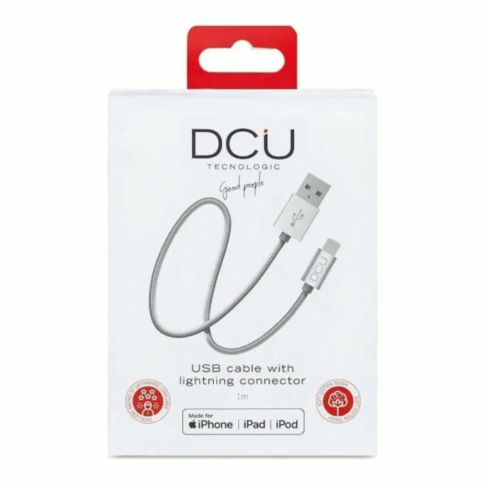 USB charger cable Lightning iPhone DCU Silver 1 m - Електроника Телефони и таблети<<<Компютри|
