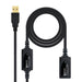 USB Extension Cable NANOCABLE 10.01.0213 Black 15 m - Компютър Кабели и адаптери<<<Компютри| Електроника<<<BigBuy&&&USB