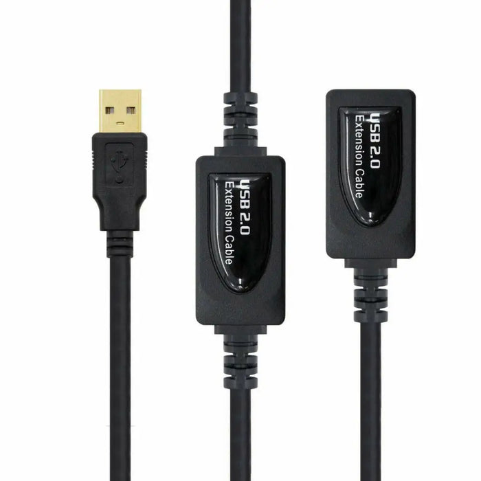 USB Extension Cable NANOCABLE 10.01.0213 Black 15 m - Компютър Кабели и адаптери<<<Компютри| Електроника<<<BigBuy&&&USB