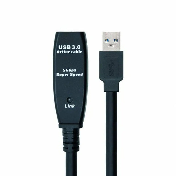 USB Extension Cable NANOCABLE 10.01.0312 Black 10 m - Компютър Кабели и адаптери<<<Компютри| Електроника<<<BigBuy&&&USB