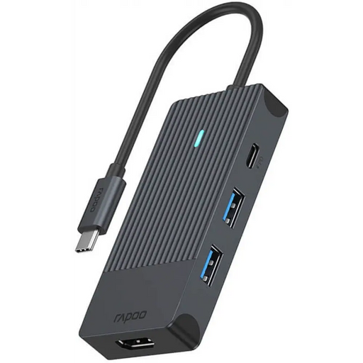 USB HUB 3.2 RAPOO USB-C UCM-2001 4-in-1 USB-C-Adapter - Аксесоари<<<Периферия<<<Компютри и периферия<<<TechMart