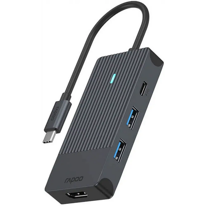 USB HUB 3.2 RAPOO USB-C UCM-2001 4-in-1 USB-C-Adapter - Аксесоари<<<Периферия<<<Компютри и периферия<<<TechMart